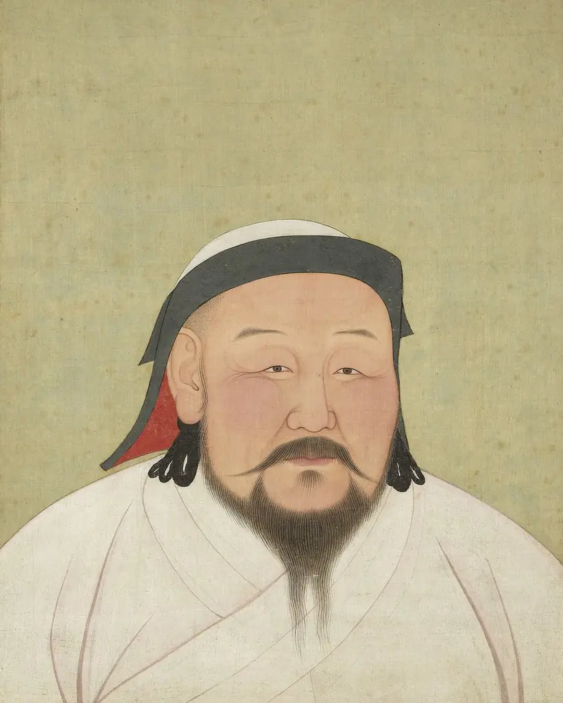 元代帝半身像册-元世祖皇帝像, by Araniko, unspecified, 1294