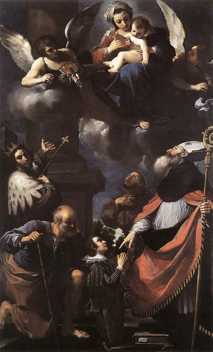 A Donor Presented to the Virgin, detail
