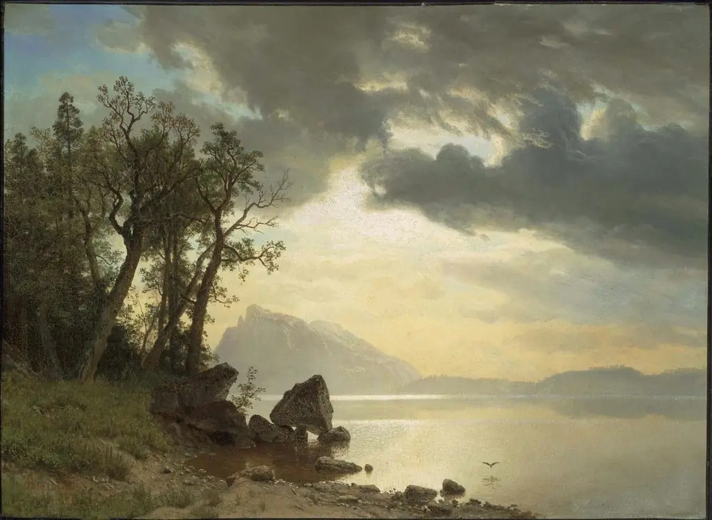 Lake Tahoe, California, by Albert Bierstadt, oil, 1867