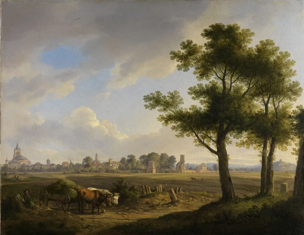 "Blick auf Karlsruhe von Süden aus", by Carl Kuntz