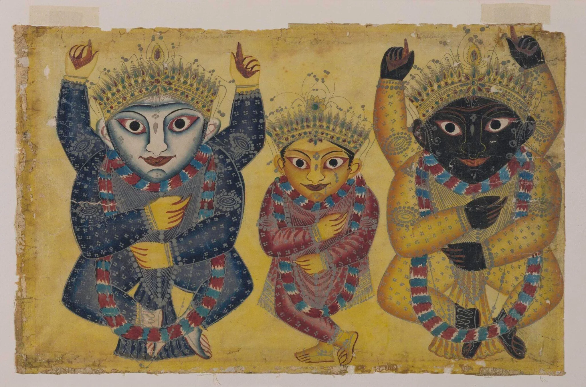 Balabhadra, Subhadra and Jagannatha, detail
