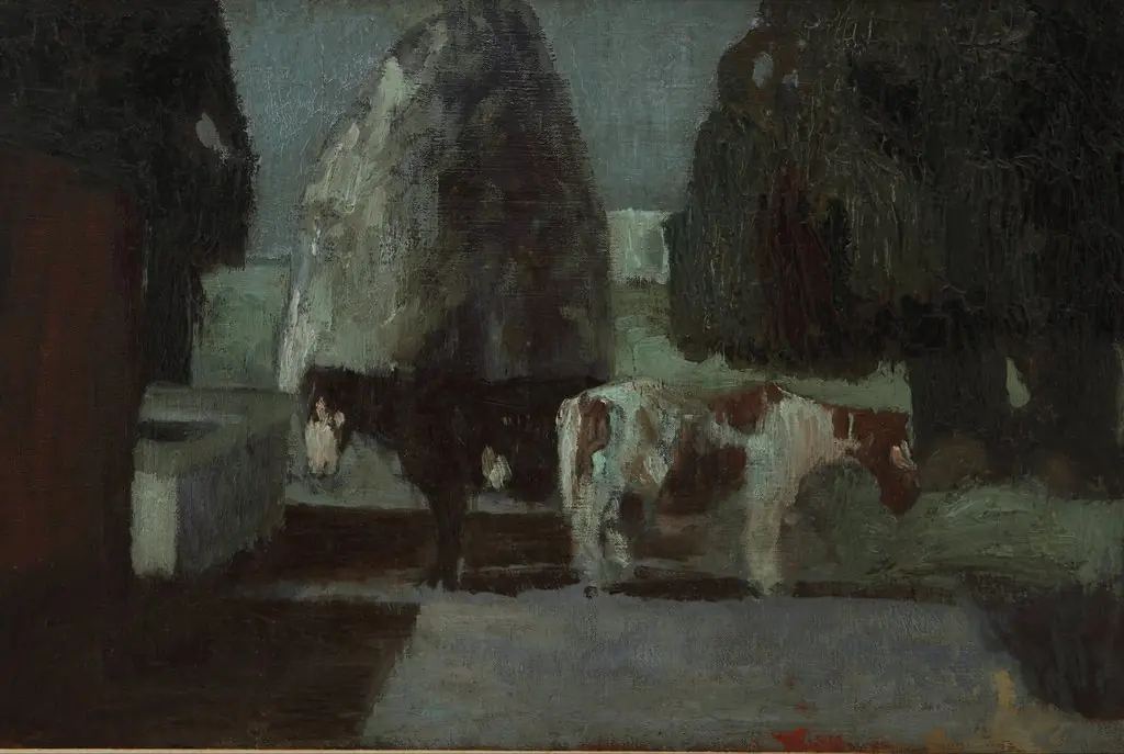 Jardín bajo la luna o Quietud en la quinta, by Pedro Figari, unspecified, 1500