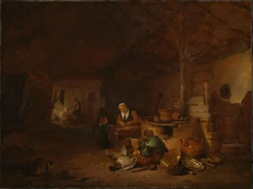 Interior of a barn, by Egbert van der Poel, unspecified, 1646
