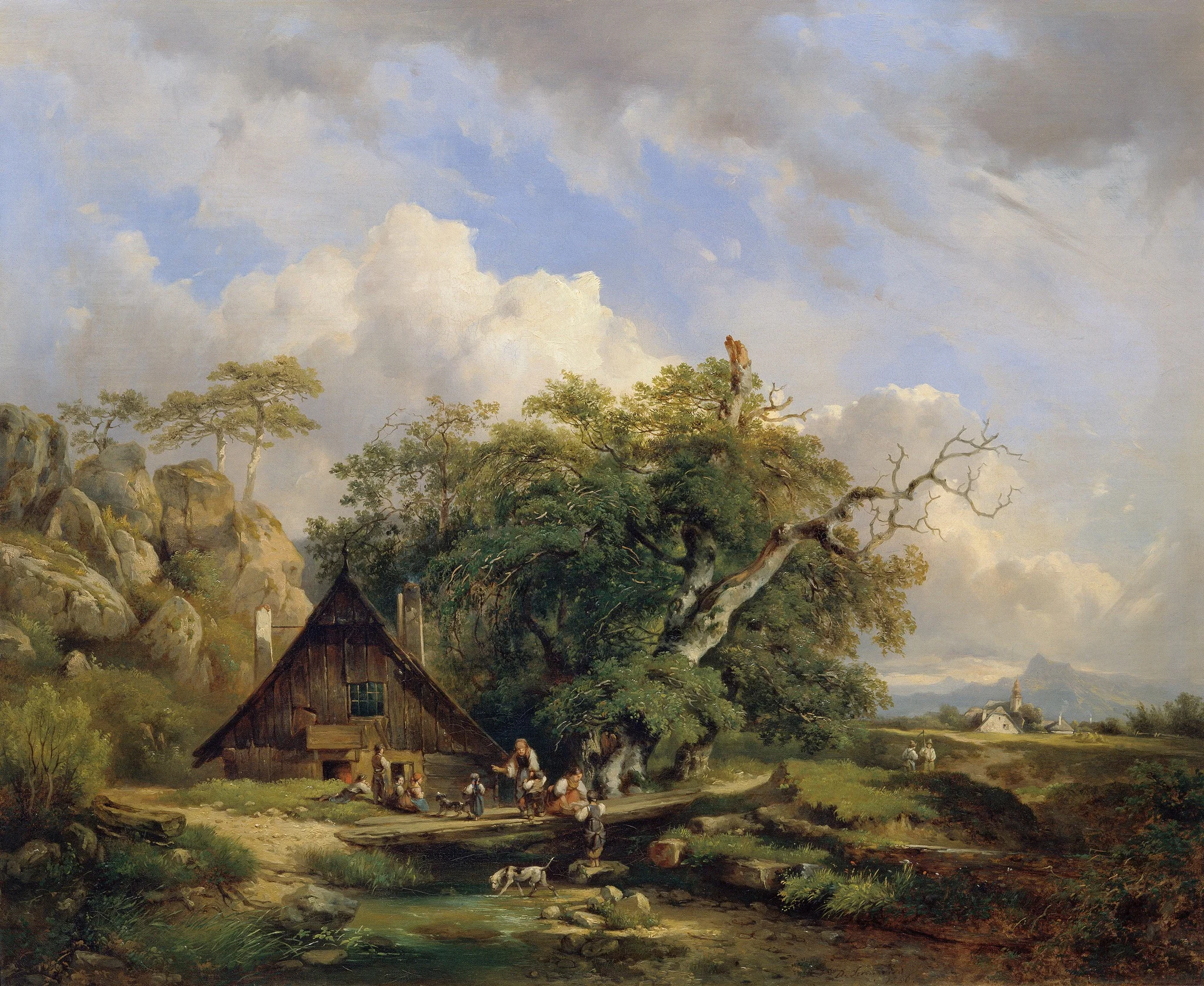 Landschaft bei Gutenstein, detail
