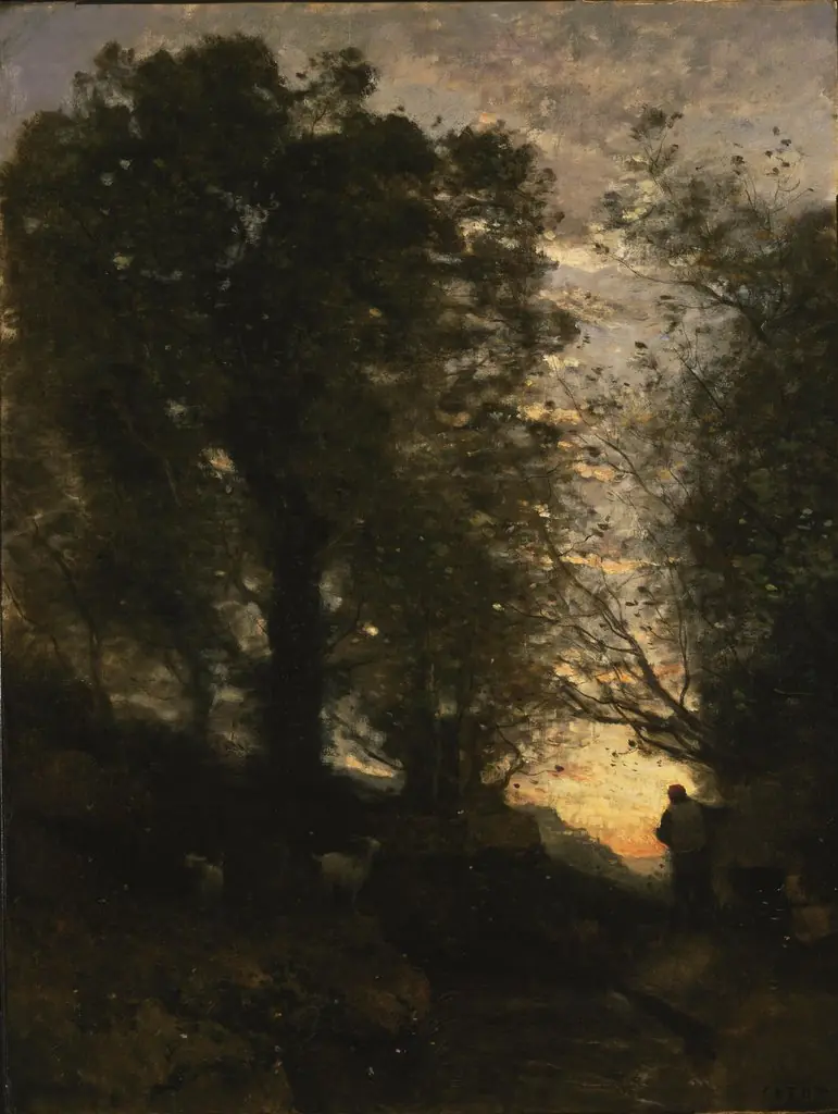 Goatherd of Terni, by Jean Baptiste Camille Corot, oil, 1871