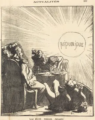 Leur Mané, Thecel, Pharès, by Honoré Daumier, 1871