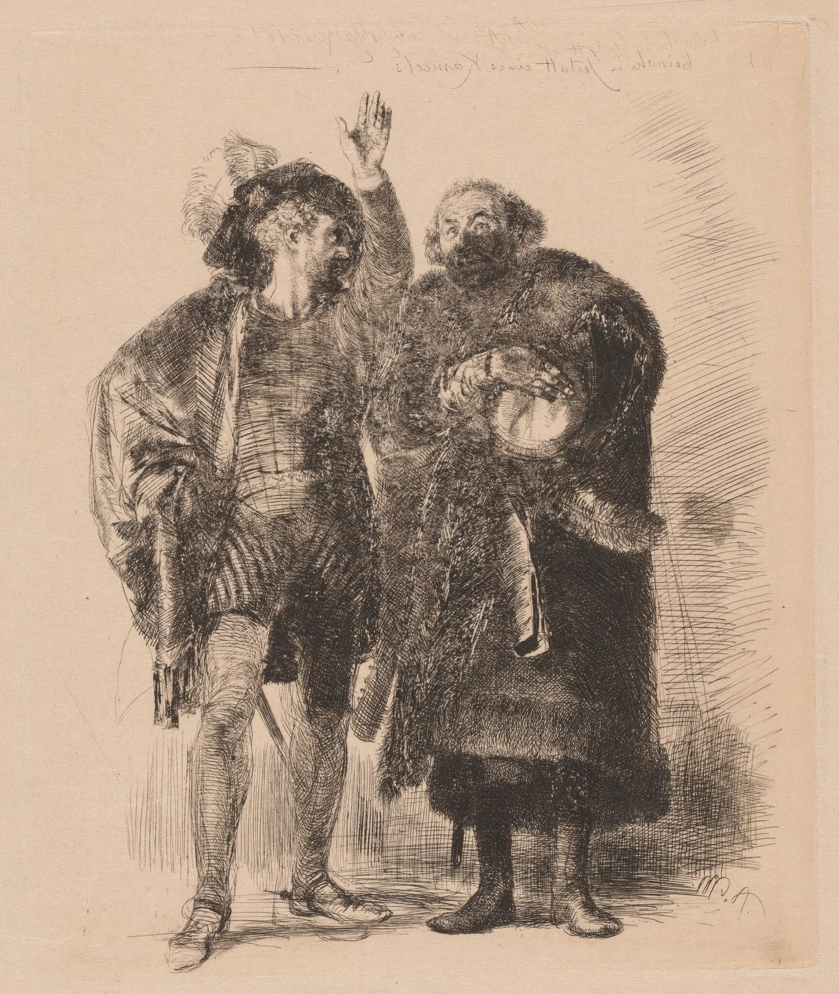 Hamlet and Polonius, detail