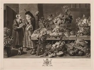 The Four Markets:  The Fruit Market, by Richard Earlom, 1775