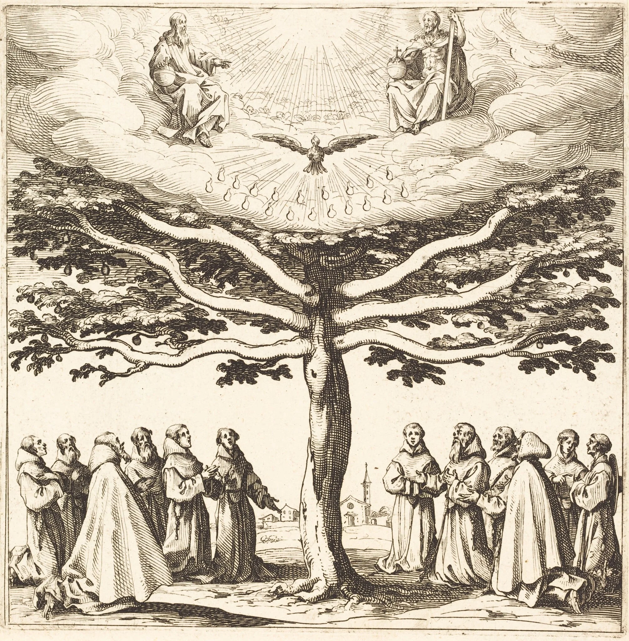 The Holy Trinity in the Tree of Life, Adored by Franciscans, detail