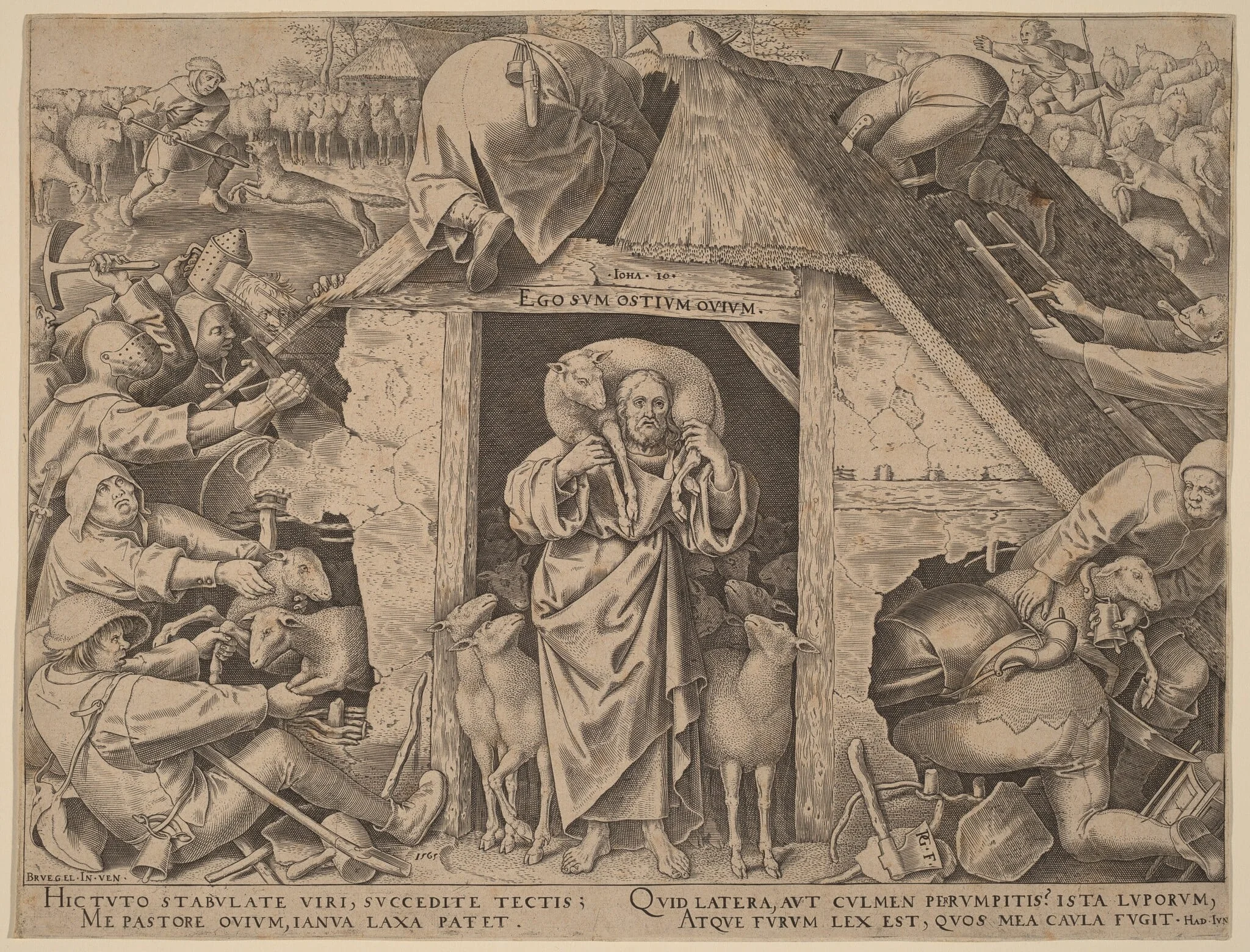 The Parable of the Good Shepherd, detail