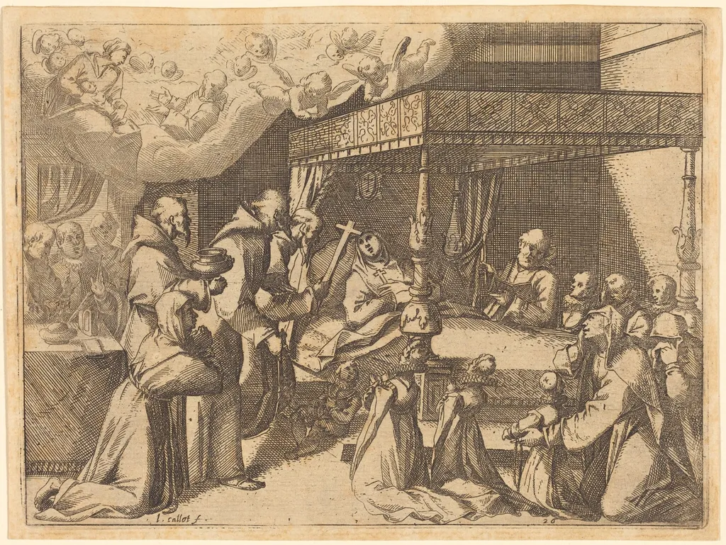 Death of the Queen, by Jacques Callot, ink, 1612