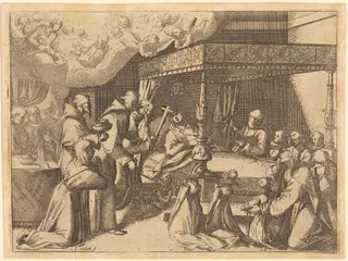 Death of the Queen, by Jacques Callot, ink, 1612