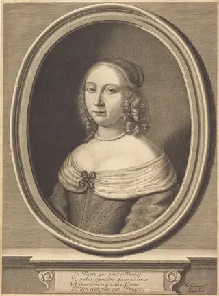 Madame de Gillier, by Robert Nanteuil, ink, 1652