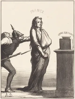 Ce que certains journaux appeleraient..., by Honoré Daumier, ink, 1870