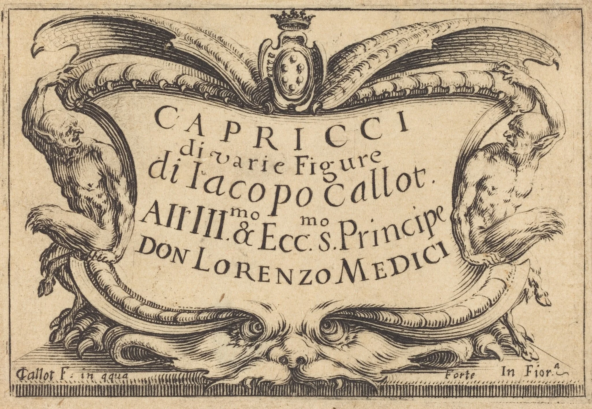 Title Page for "The Capricci", detail