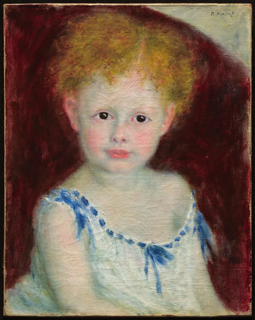 Jacques Bergeret as a Child, by Auguste Renoir, oil, 1890