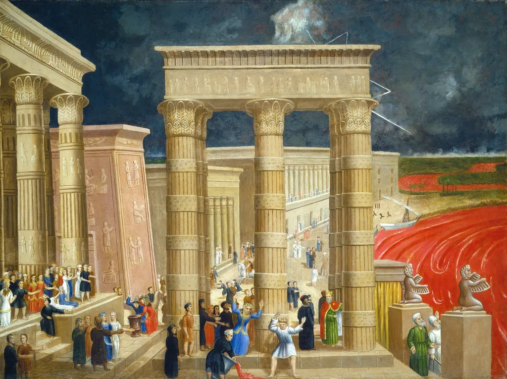 "He Turned Their Waters into Blood", by Erastus Salisbury Field, oil, 1872