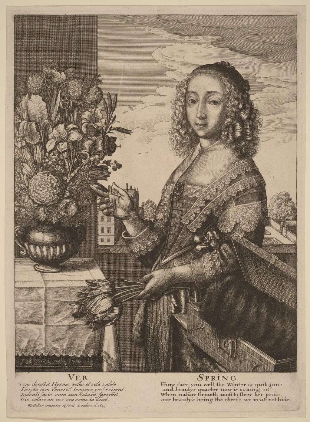 Spring, by Wenceslaus Hollar, ink, 1641