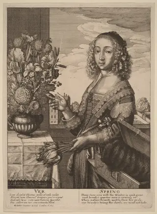 Spring, by Wenceslaus Hollar, ink, 1641