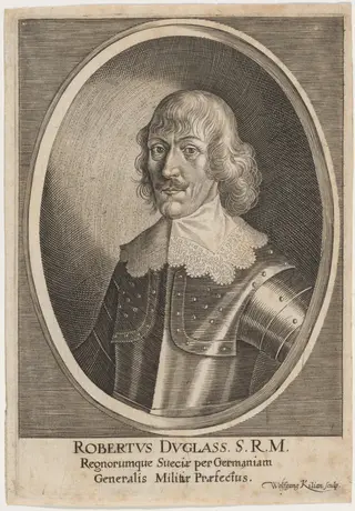 Robert Duglass, Swedish General, by Wolfgang Philipp Kilian, ink, 1693