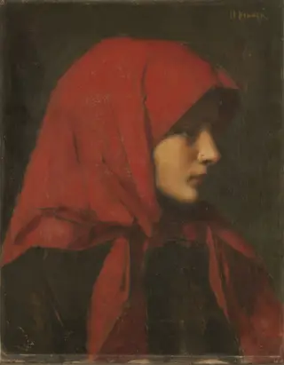 Paisana, by Jean-Jacques Henner, oil