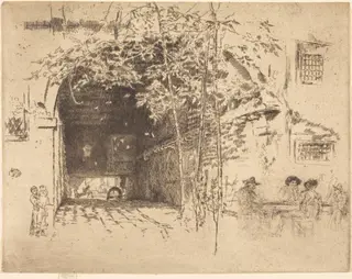 The Traghetto, No.II, by James McNeill Whistler, ink, 1880