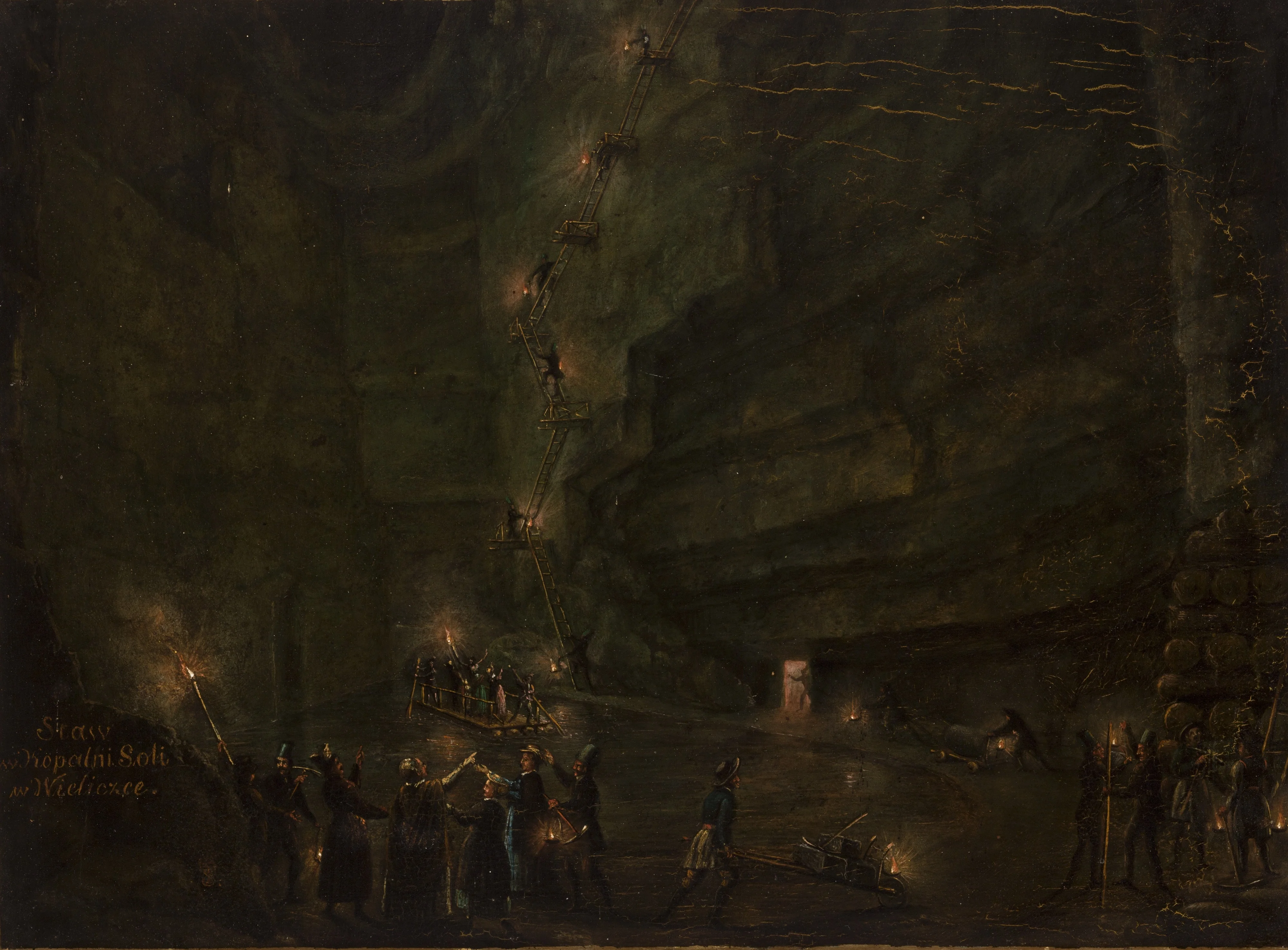 Pond in the Salt Mine at Wieliczka, detail