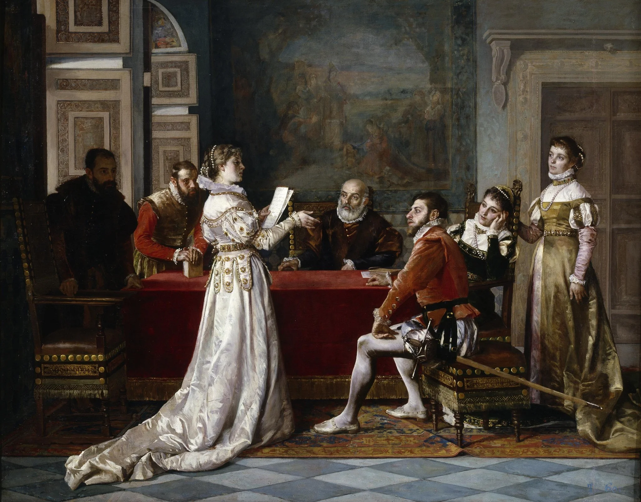 La poetisa, detail