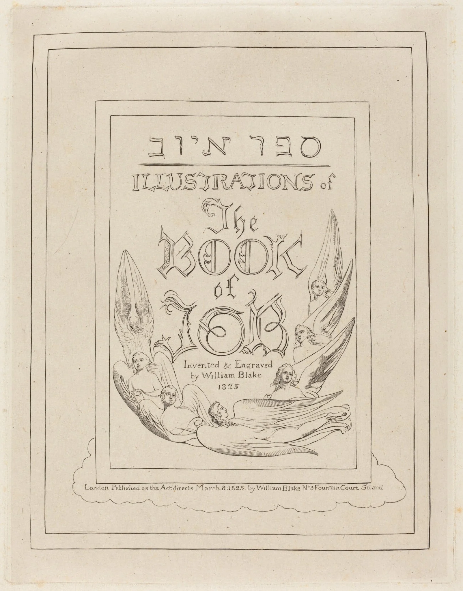 Title-Page of the Engraved Illustrations to the Book of Job, detail