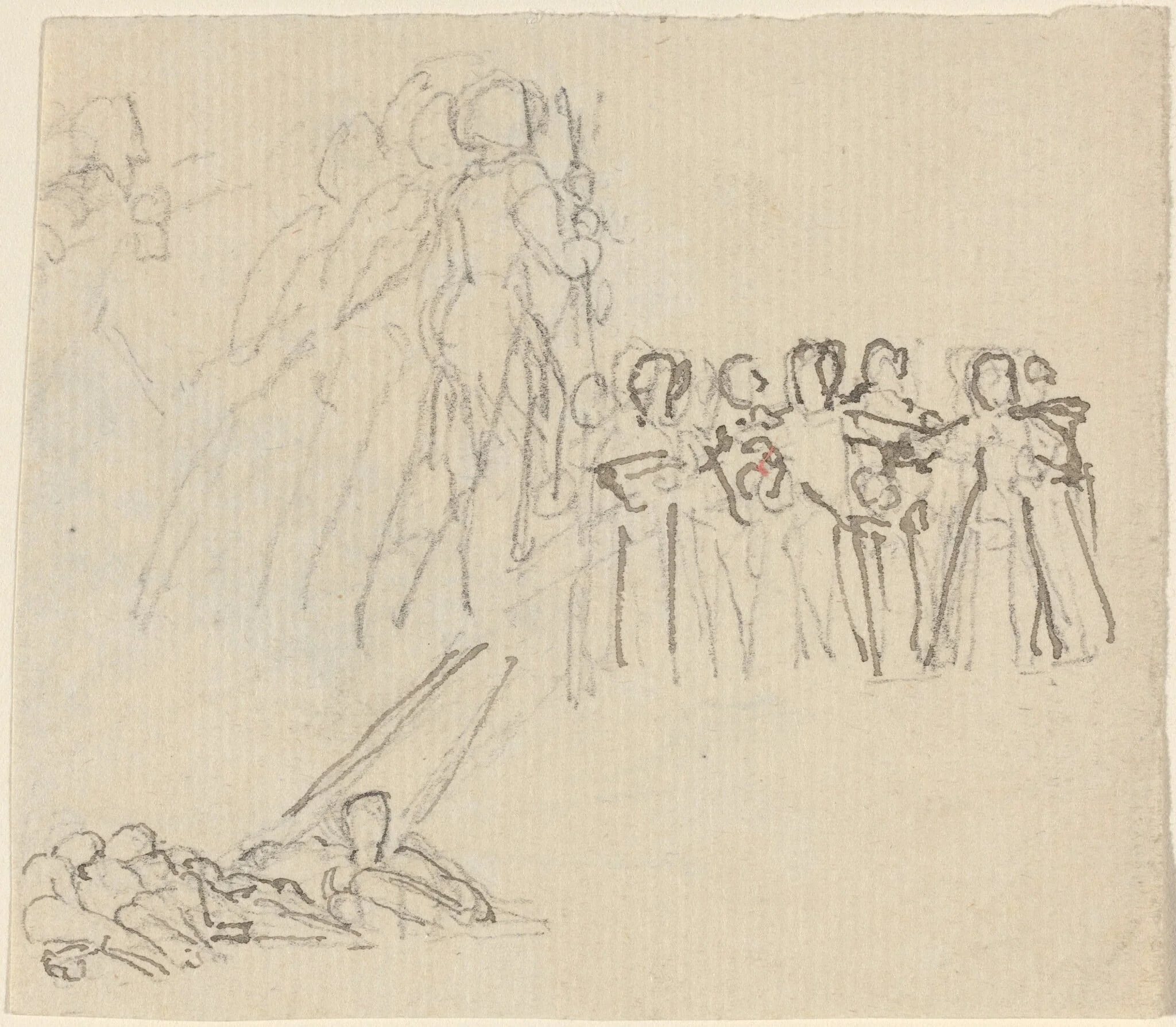 Sheet of Studies [recto and verso], detail