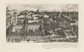Collège Henri IV, Paris, ou Lycée Napoléon (Henry IV College or Napoleon School, Paris), by Charles Meryon, ink, 1864