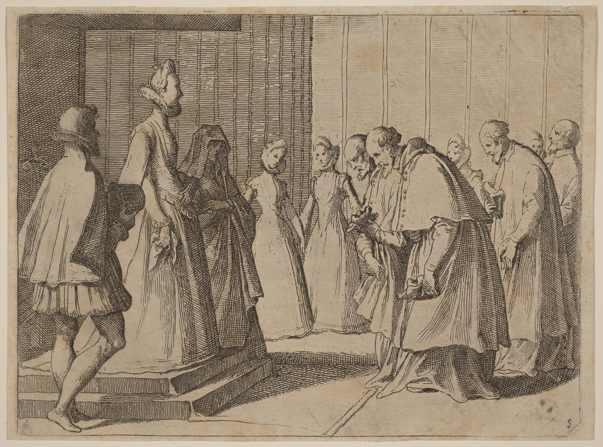 Margaret of Austria Receiving the Homage of Cardinals and Prelates, detail