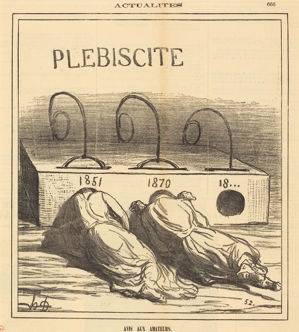 Avis aux amateurs, by Honoré Daumier, 1871