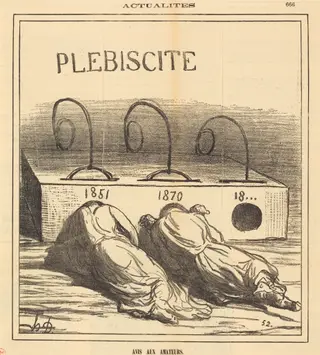 Avis aux amateurs, by Honoré Daumier, 1871