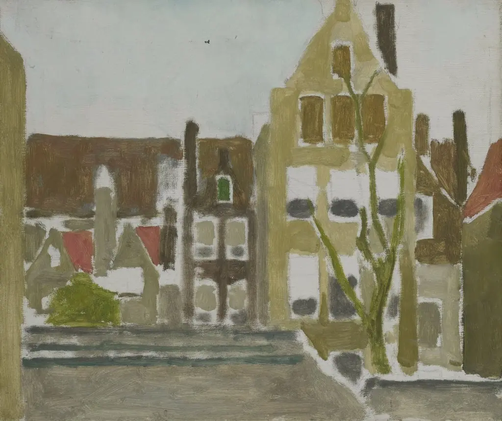 Group of Houses, by George Hendrik Breitner, oil, 1901