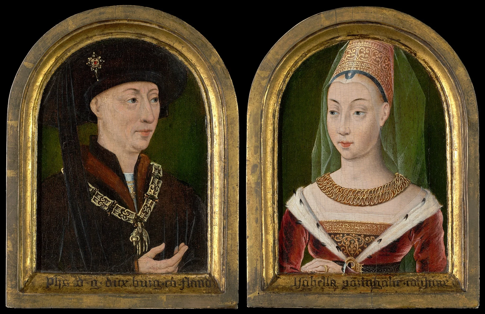Philip the Good, Duke of Burgundy; Isabelle of Bourbon (?), detail