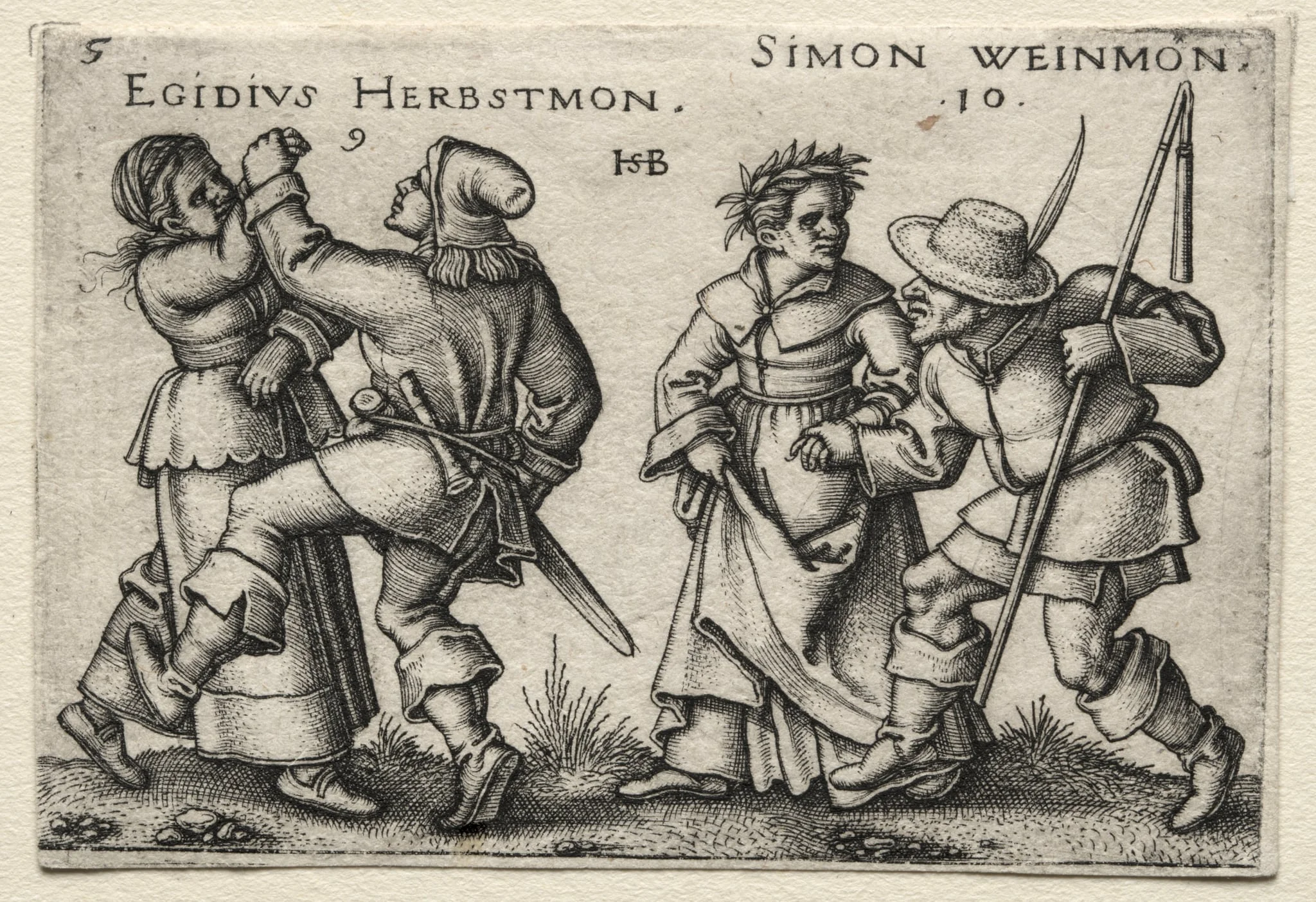 The Village Wedding: Egidius Herbstmon, detail