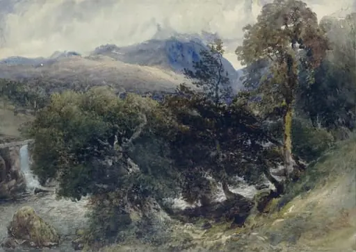 In the Wharfe Valley, by whymper, watercolor, 1850