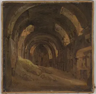 Vaulted Interior, by François Marius Granet, oil, 1822