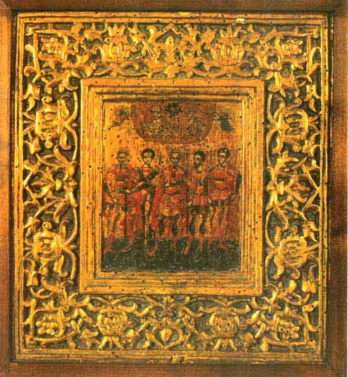 Sfinții mucenici, detail