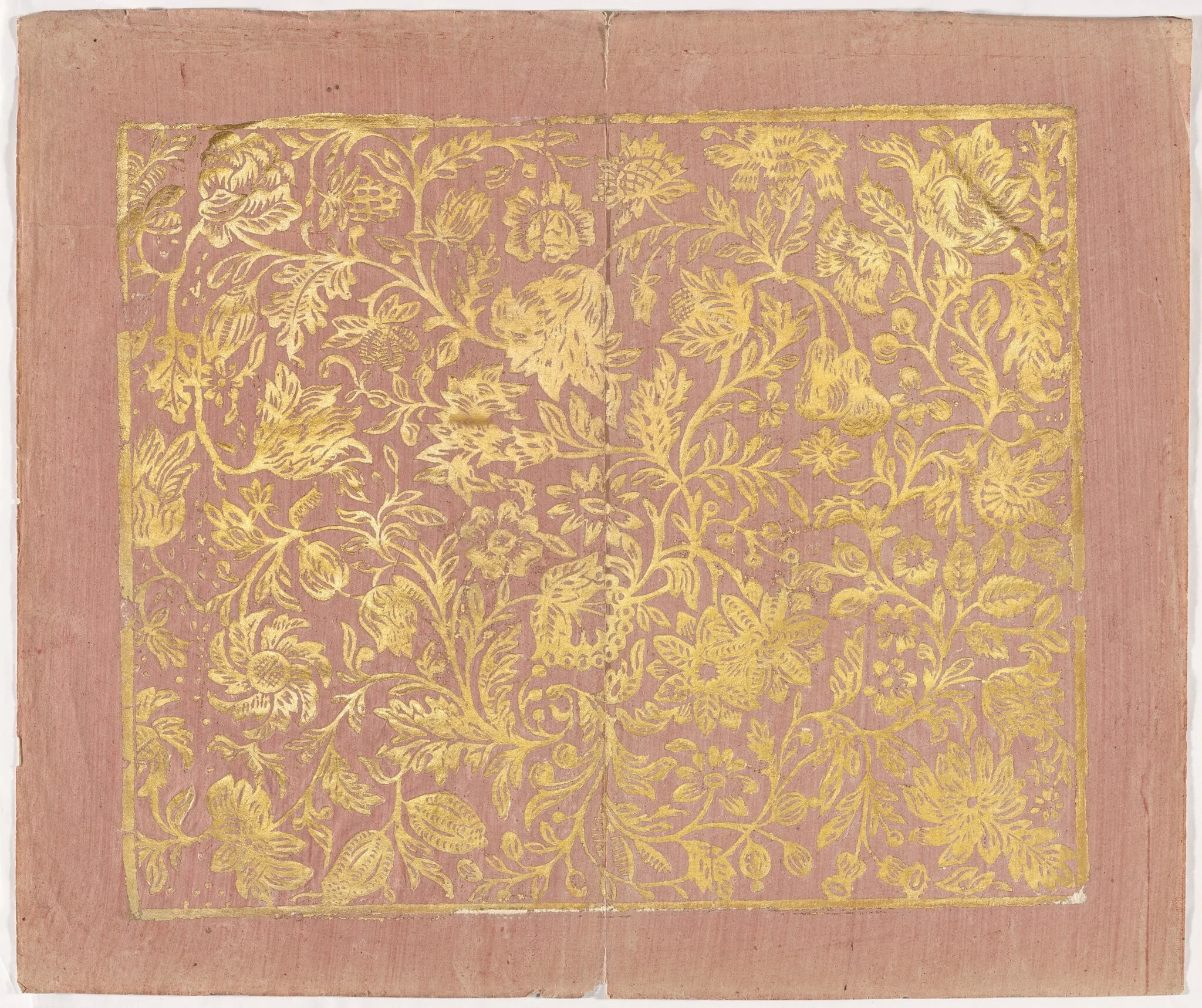 Endpaper with Mixed Floral Pattern, detail