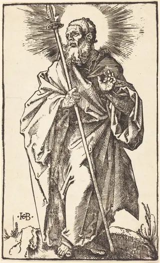 Saint Thomas, by Hans Baldung Grien, ink, 1519