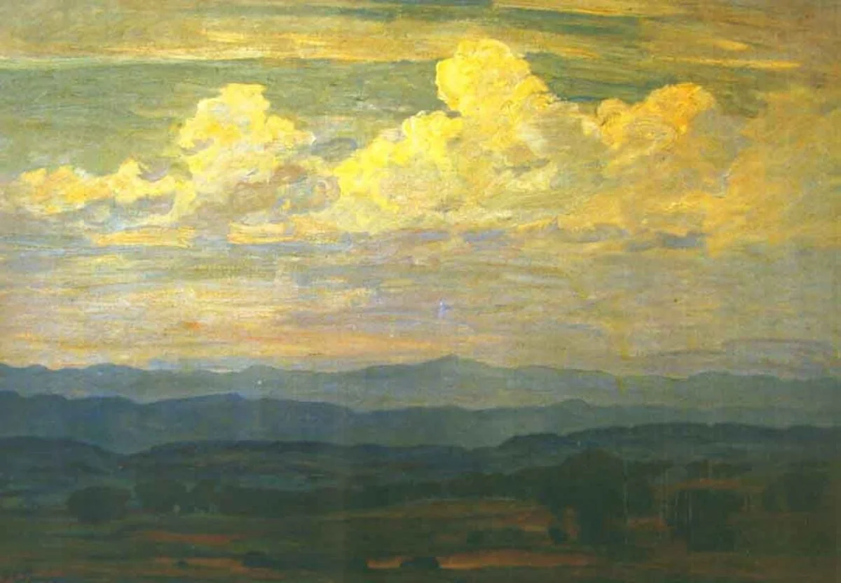 Peisaj pe Valea Râmnicului, detail