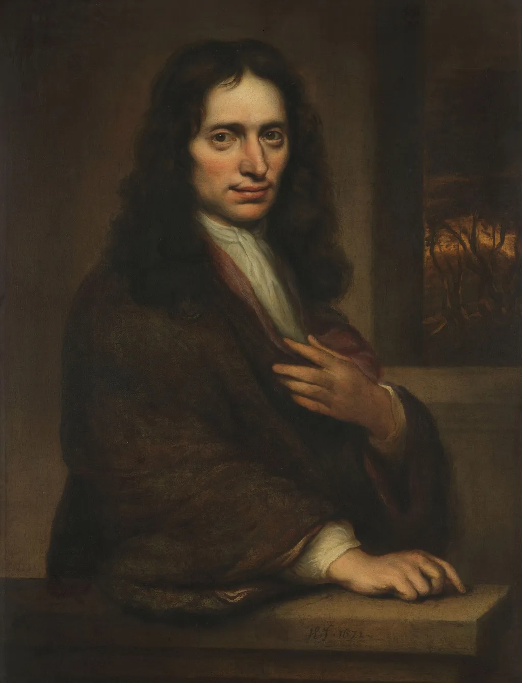 Portrait of a man, by Jacob Levecq, oil, 1672