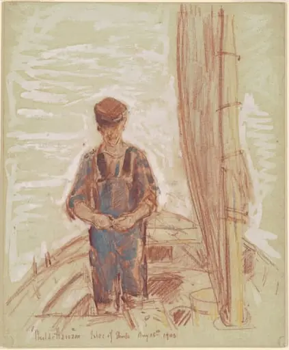 Fisherman, Isle of Shoals, by Childe Hassam, watercolor, 1903