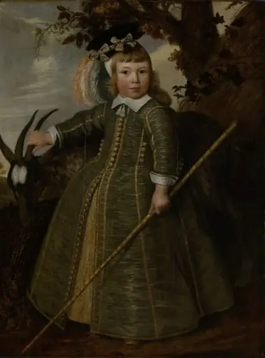 Portrait of a boy with a billygoat, by Jan Albertsz. Rotius, unspecified, 1652