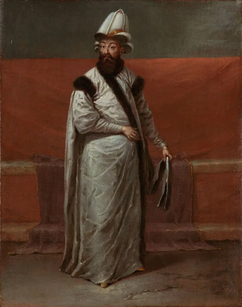 Grand Vizier Nevşehirli Damat Ĭbrahim Pasa, by Jean Baptiste Vanmour, oil, 1728