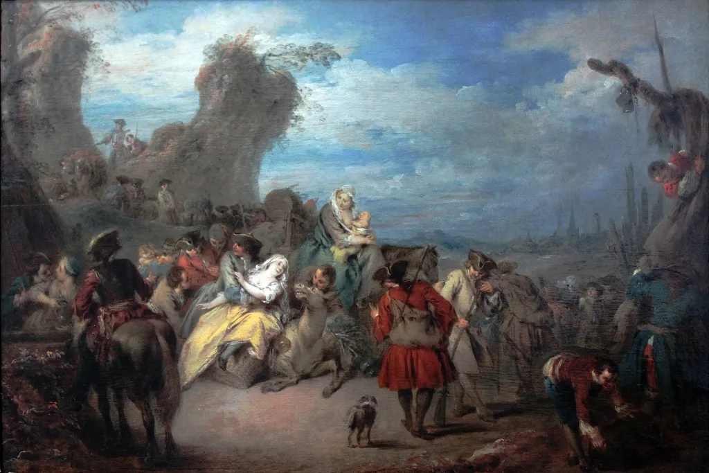 The troops rest (war), by Jean-Baptiste Pater, unspecified, 1733