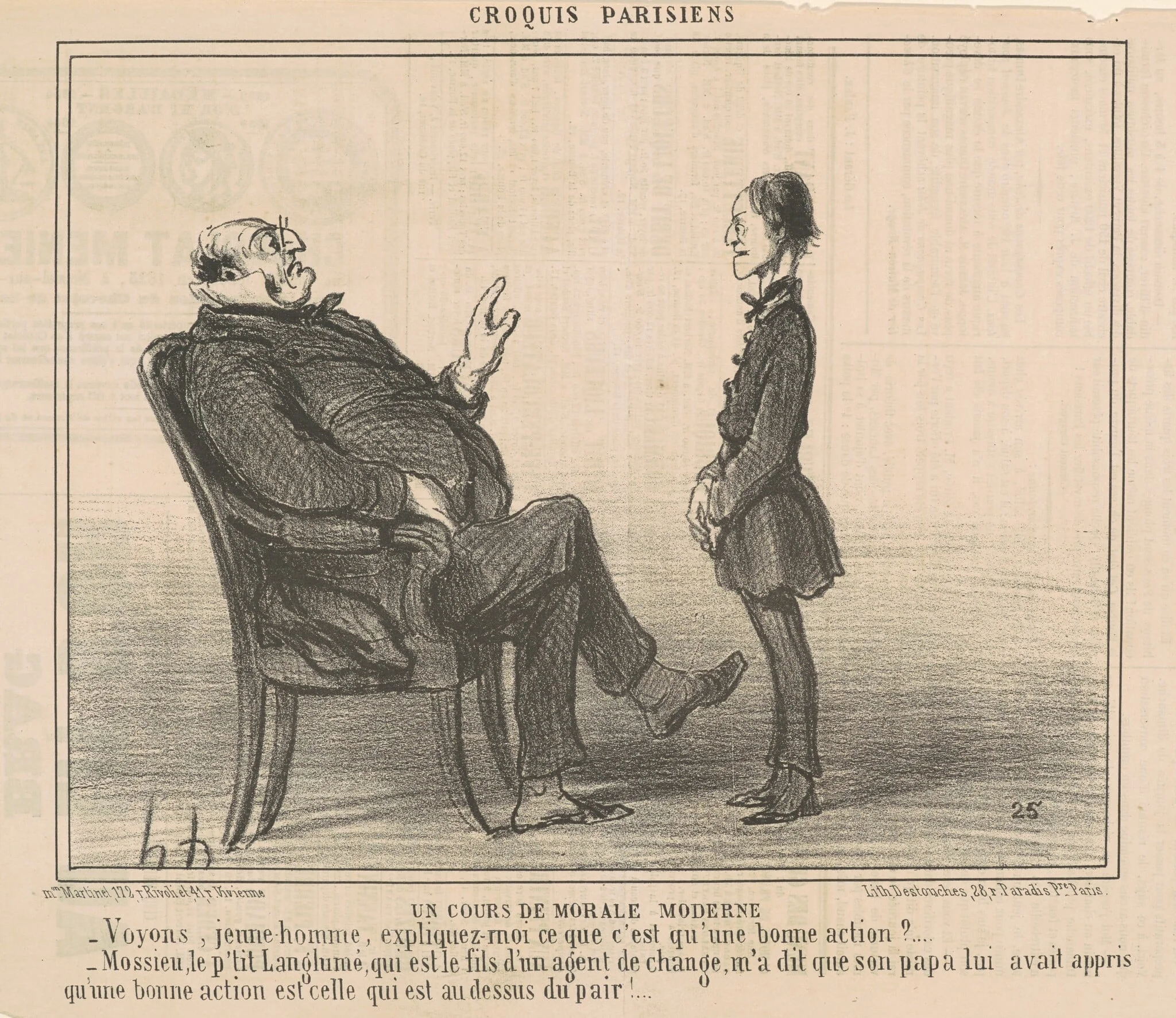 Un cours de morale moderne, detail