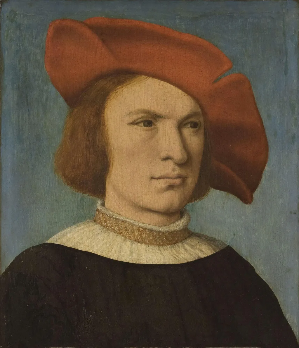 Portrait of a Young Man, by Joos van Cleve, oil, 1524